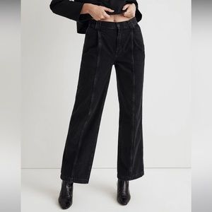 NWT Madewell The Perfect Vintage Wide-Leg Jean, Black, 28